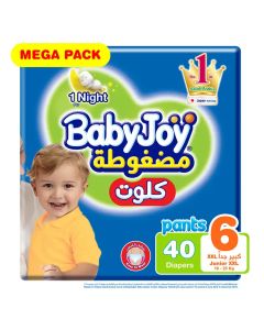 حفاضات بيبي جوي كلوت مقاس 6 XXL كبير جداً +16 كم عبوة ضخمة 40 حفاض