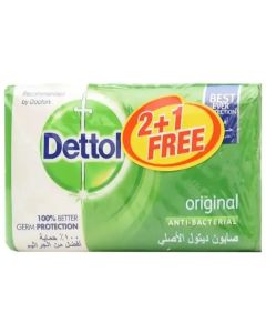 ديتول صابون الأصل 165جرام 2 + 1 مجانا -0010