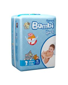 سانيتا بامبي حفائض أطفال عبوه وسط 15*6