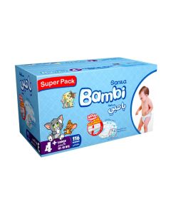 سانيتا بامبي حفائض أطفال عبوه كبير زيادة سوبر باك 58x2