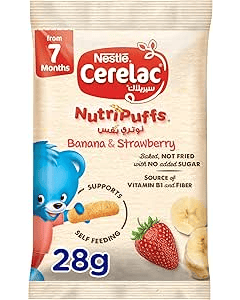 Cerelac Nutripuffs Banana Strawberry 28g +7 months
