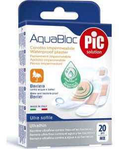 Pic AquaBloc Plaster Anti Bacterial W Proof Mix Assorted Pac