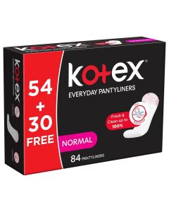 كوتكس فوط صحية يومية غير معطرة، 54 فوطة + 30 فوطة