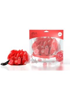 120 gm ميا لوفة الاستحمام مع قطع الصابون ورد